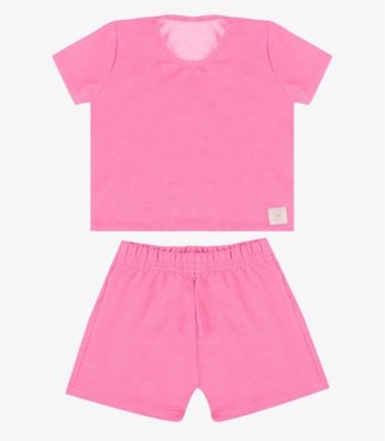 Conjunto Blusa Com Shorts Infantil Select Rosa