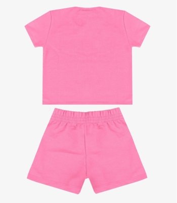 Conjunto Blusa Com Shorts Infantil Select Rosa