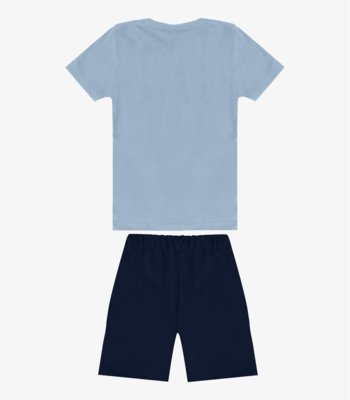Conjunto Camiseta Com Bermuda Infantil Select Azul