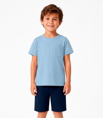 Conjunto Camiseta Com Bermuda Infantil Select Azul