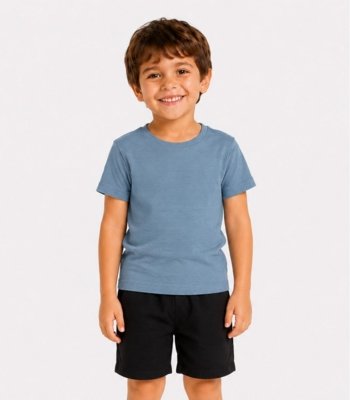 Conjunto Camiseta Com Bermuda Infantil Select Azul