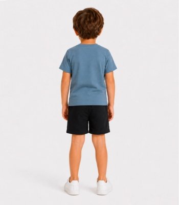Conjunto Camiseta Com Bermuda Infantil Select Azul