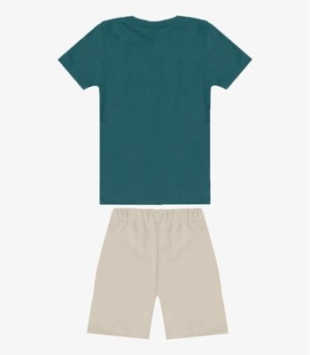 Conjunto Camiseta Com Bermuda Infantil Select Verde