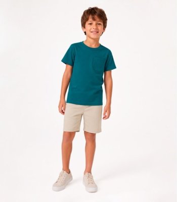 Conjunto Camiseta Com Bermuda Infantil Select Verde