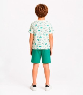 Conjunto Camiseta Com Bermuda Infantil Select Verde