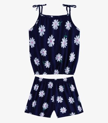 Conjunto Infantil Blusa de Alça e Short Select Azul