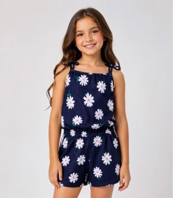 Conjunto Infantil Blusa de Alça e Short Select Azul