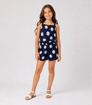 Conjunto Infantil Blusa de Alça e Short Select Azul