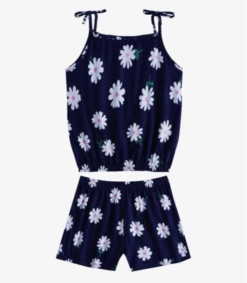 Conjunto Infantil Blusa de Alça e Short Select Azul