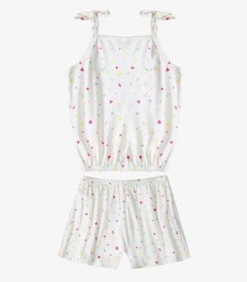Conjunto Infantil Blusa de Alça e Short Select Branco