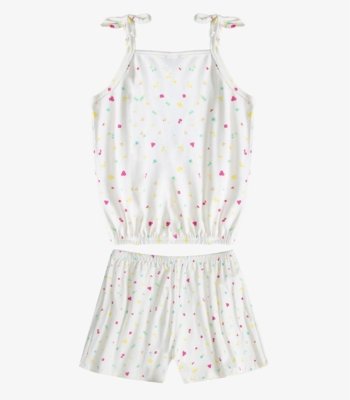 Conjunto Infantil Blusa de Alça e Short Select Branco