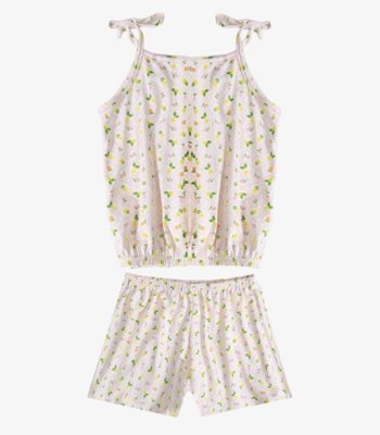 Conjunto Infantil Blusa de Alça e Short Select Branco