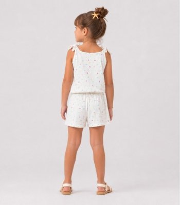 Conjunto Infantil Blusa de Alça e Short Select Branco