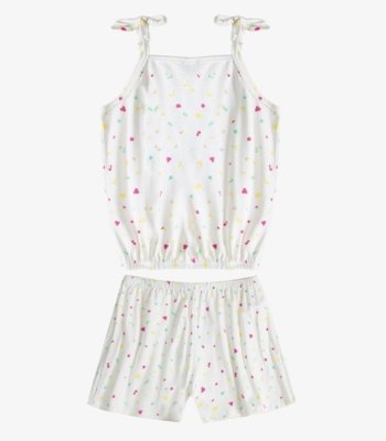 Conjunto Infantil Blusa de Alça e Short Select Branco