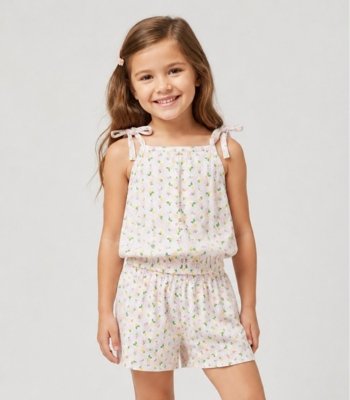 Conjunto Infantil Blusa de Alça e Short Select Branco