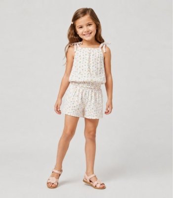 Conjunto Infantil Blusa de Alça e Short Select Branco