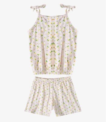 Conjunto Infantil Blusa de Alça e Short Select Branco