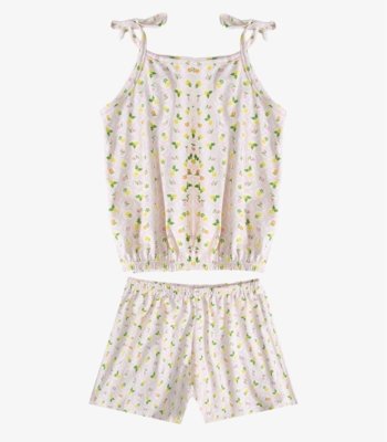 Conjunto Infantil Blusa de Alça e Short Select Branco