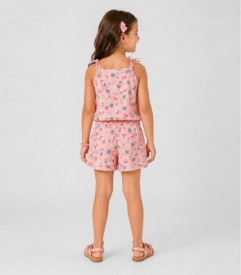 Conjunto Infantil Blusa de Alça e Short Select Rosa