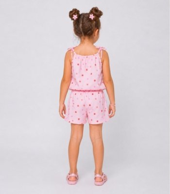 Conjunto Infantil Blusa de Alça e Short Select Rosa