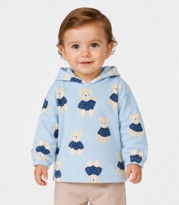 Conjunto Infantil Blusão Com Capuz E Calça Select Azul