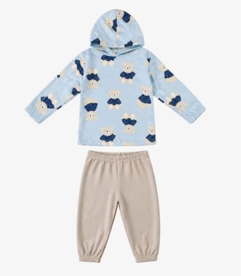 Conjunto Infantil Blusão Com Capuz E Calça Select Azul