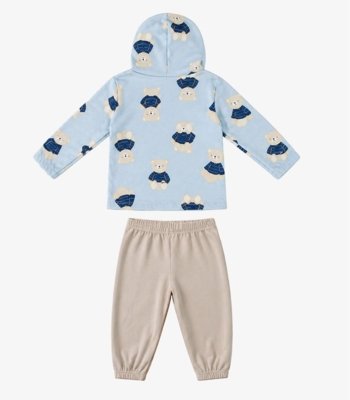Conjunto Infantil Blusão Com Capuz E Calça Select Azul
