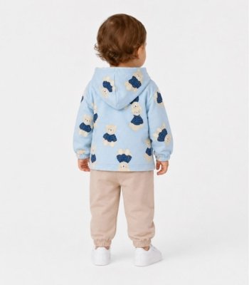 Conjunto Infantil Blusão Com Capuz E Calça Select Azul