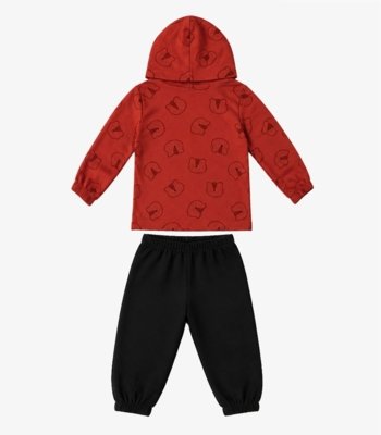 Conjunto Infantil Blusão Com Capuz E Calça Select Laranja