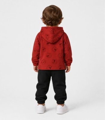 Conjunto Infantil Blusão Com Capuz E Calça Select Laranja