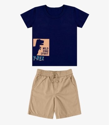 Conjunto Infantil Camiseta Com Bermuda Select Azul