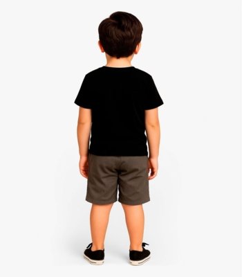 Conjunto Infantil Camiseta Com Bermuda Select Preto