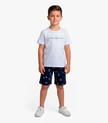 Conjunto Infantil Camiseta e Bermuda Select Azul