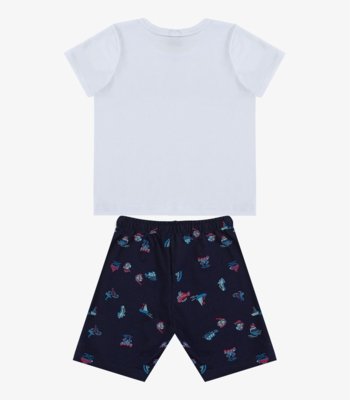 Conjunto Infantil Camiseta e Bermuda Select Azul