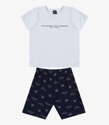 Conjunto Infantil Camiseta e Bermuda Select Azul