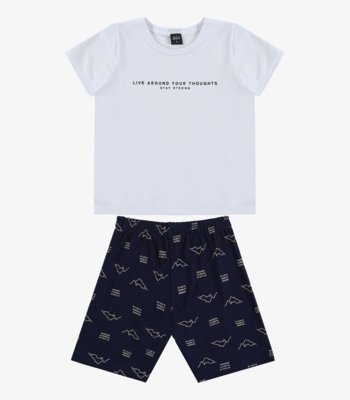 Conjunto Infantil Camiseta e Bermuda Select Azul