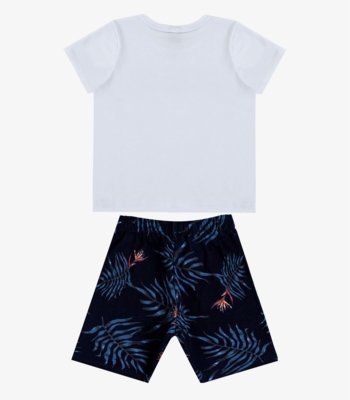 Conjunto Infantil Camiseta e Bermuda Select Azul