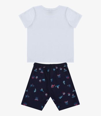 Conjunto Infantil Camiseta e Bermuda Select Azul