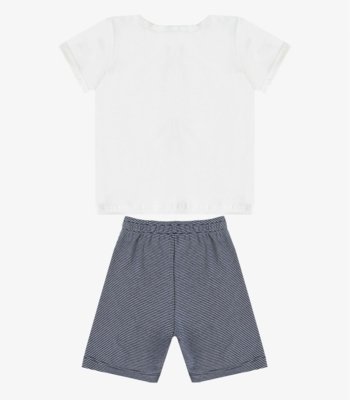 Conjunto Infantil Camiseta e Bermuda Select Bege