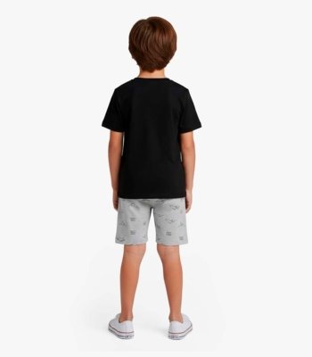 Conjunto Infantil Camiseta e Bermuda Select Cinza