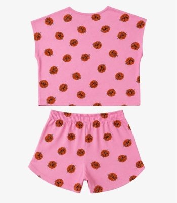 Conjunto Infantil Feminino Short E Blusa Select Rosa