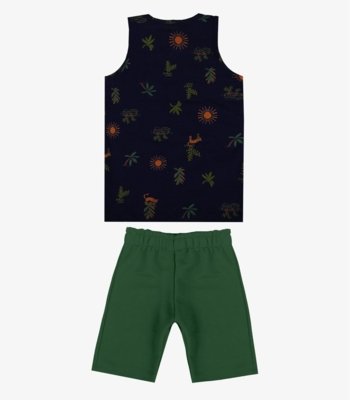 Conjunto Infantil Machão e Bermuda Select Azul