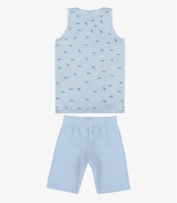 Conjunto Infantil Machão e Bermuda Select Azul