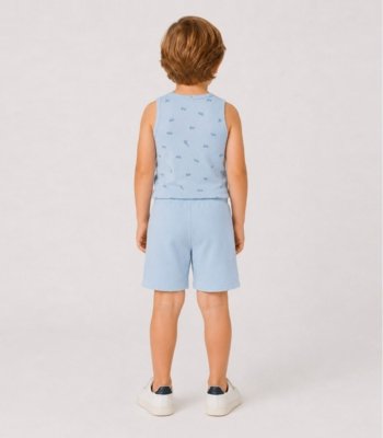Conjunto Infantil Machão e Bermuda Select Azul