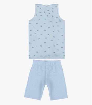Conjunto Infantil Machão e Bermuda Select Azul