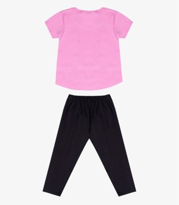 Conjunto Infantil Menina Blusa E Legging Select Rosa
