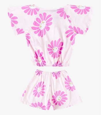 Conjunto Infantil Menina Blusa E Short Select Rosa