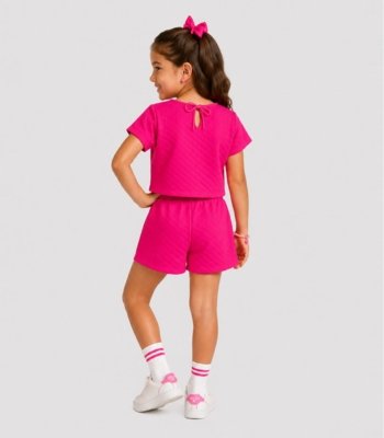 Conjunto Infantil Menina Blusa e Short Select Rosa