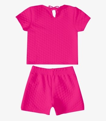 Conjunto Infantil Menina Blusa e Short Select Rosa