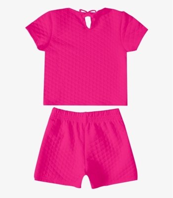 Conjunto Infantil Menina Blusa e Short Select Rosa